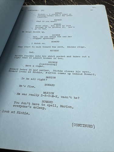 HAPPY DAYS ORIGINAL TV SCRIPT 1973 Revised Shooting Script RARE! - Picture 5 of 14