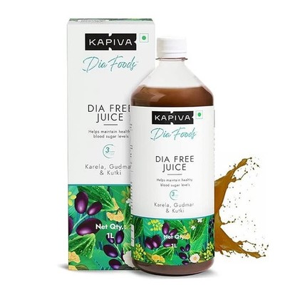 Kapiva Dia Free Juice, 1L | Clinically Proven Diabetic care | Amla, Karela