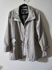 Vintage Y2k London Fog Khaki Trench Coat Size Large Flannel Lining