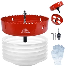 6.25 Hole Saw for Recessed Lights, 6-1/4Inch Hole Cutter with Dust Bowl Catcher