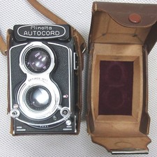 Vintage Minolta Autocord TLR Film Camera Rokker 75mm F3.5 Lens Japan