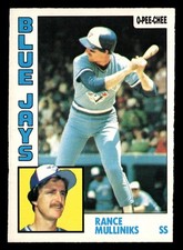 Rance Mulliniks 1984 O-Pee-Chee #19 Toronto Blue Jays Vintage Baseball *191