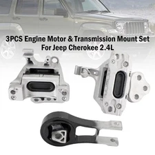 Complete Engine Motor &Transmission Mount Set 3PCS Fits Jeep Cherokee 2.4L 14-19