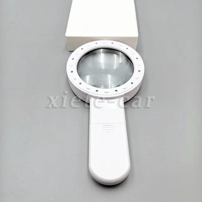 30X Jumbo Handheld Magnifying Glass w/ 12 Bright LED Light Illuminated Magnifier