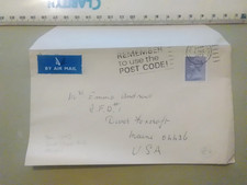 GB Postal History:  Dec 1973 2nd classs AIRMAIL5p Machin  to USA overpaid 1p