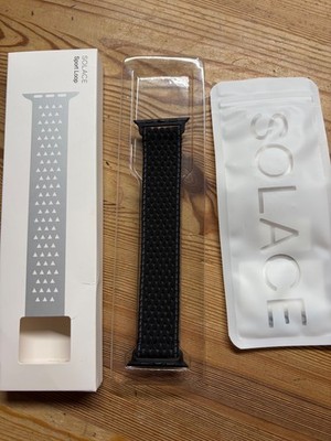 Solace Sport Loop Black for Apple Watch 42/44/45MM Medium  Brand New Opened Box