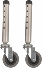 Walker Wheels, Swivel Universal Walker Caster Wheel with 5 Height Adjustable, Re