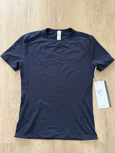Lululemon Wundermost ultraweiches Nulu hüftlanges Rundhalsausschnitt Shirt M True Navy Neu mit Etikett