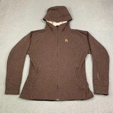Backcountry Siphon Wool Jacket Womens Size XL Brown Full Zip Polartec Thermal