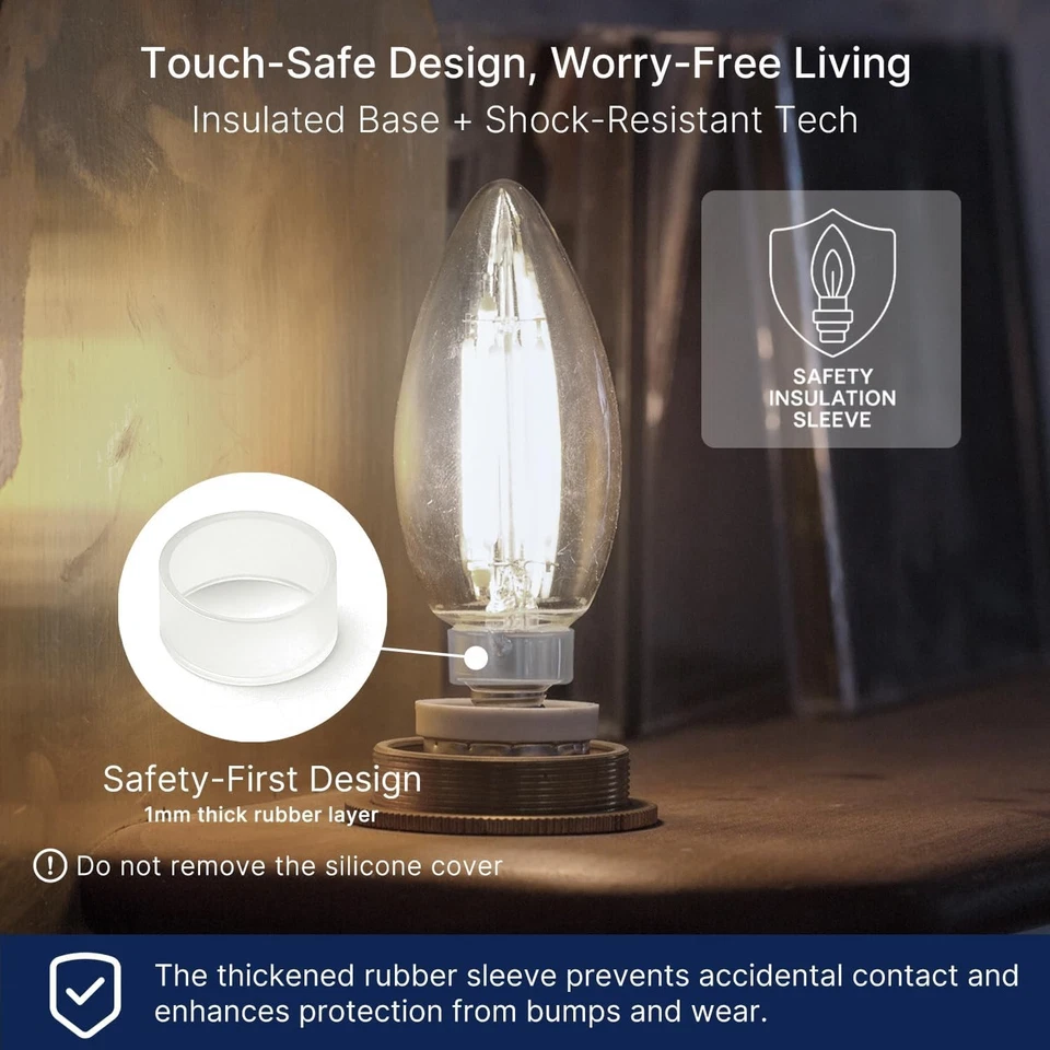 Bombillas Candelabro LED E12 4W Regulables Luz Diurna 5000K, 40W Equivalente LED Chand... Foto 4 de 4