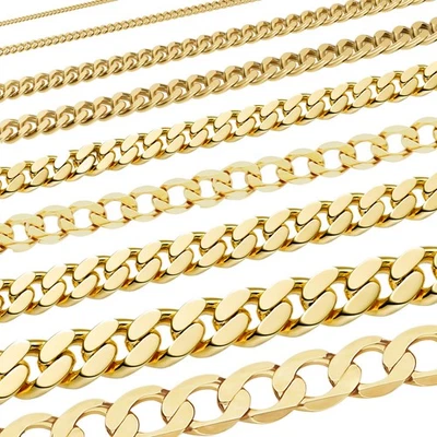 Edle Echt Goldkette Breiten 0,8mm-6,0mm Panzerkette 333-8 Karat Gold - Bild 1 von 2