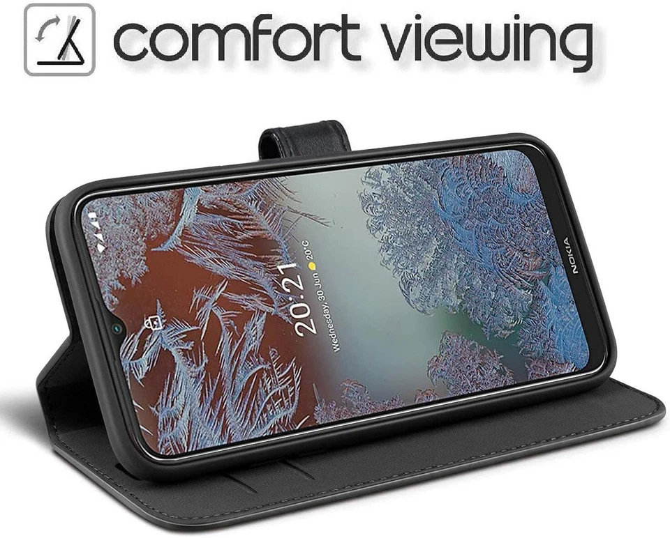 For Nokia G10 Case Leather Wallet Book Flip Folio Stand View Card Slots Cover - Image 3 of 4