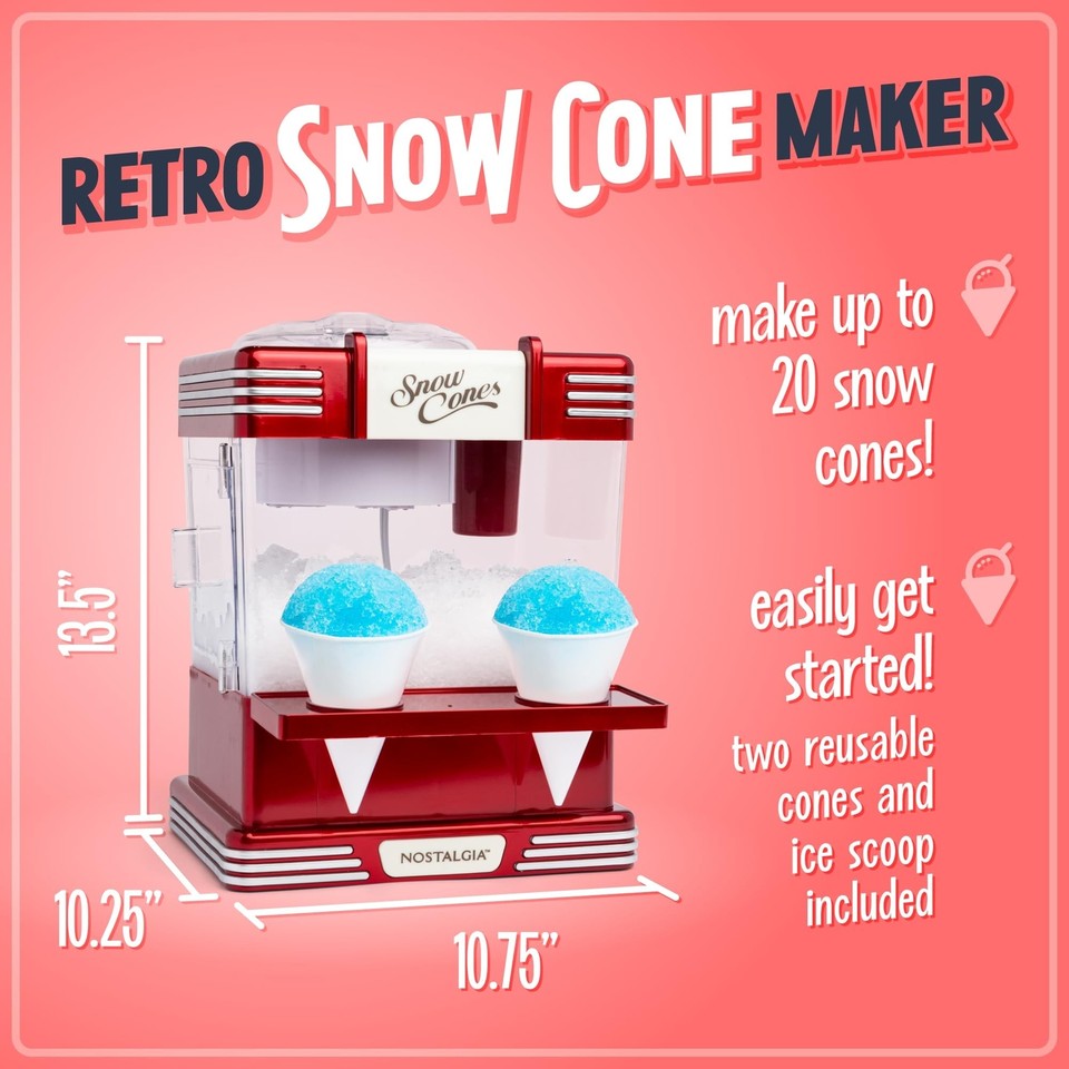 Nostalgia snow cone machine