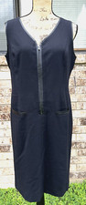 Nine West V-Neck Sleeveless sheath Black Knee-Length Dress Size 10 NWT