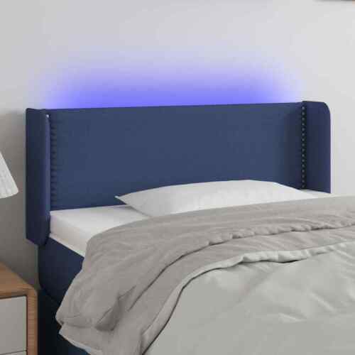 T�te de lit � LED Bleu 103x16x78/88 cm Tissu - Photo 1/6
