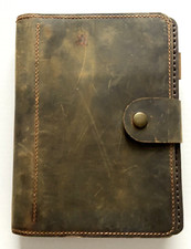 Handmade Full Grain Leather 6-Ring Binder Planner with Matching Journal