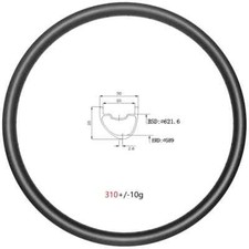 Cerchi Superlight 29er XC MTB asimmetrici in fibra di carbonio 24 28 32 fori freno a disco