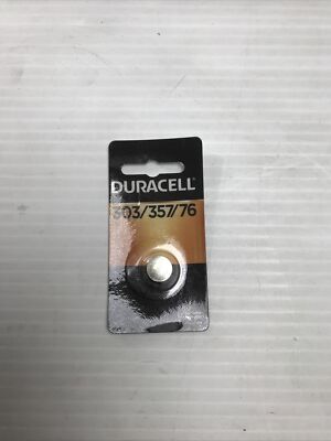 Duracell 303/357/76 Silver Battery 1.5 Volts