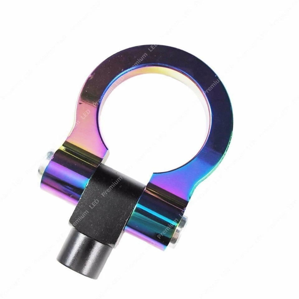 Gancho de remolque de aluminio estilo carreras deportivo cromado NEO para BMW Serie 1 3 5 X5 X6 M3 Foto 4 de 4