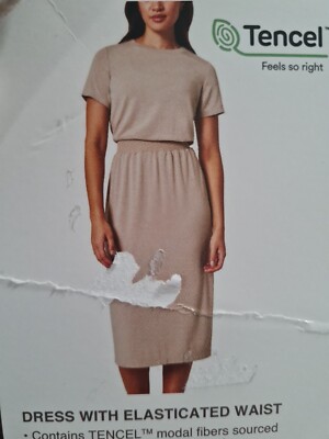Mondetta Medium Taupe Tshirt Midikleid Neu Mit Etikett