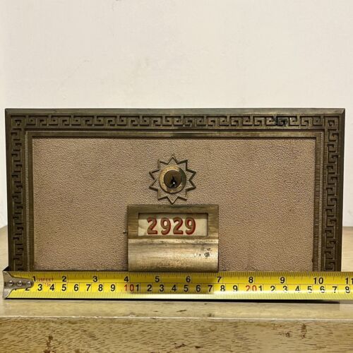 Vintage 1967 Ottone Ufficio Postale USA Cassetto postale POS Porta Grande (VENDITA SINGOLA) - Foto 10 di 15