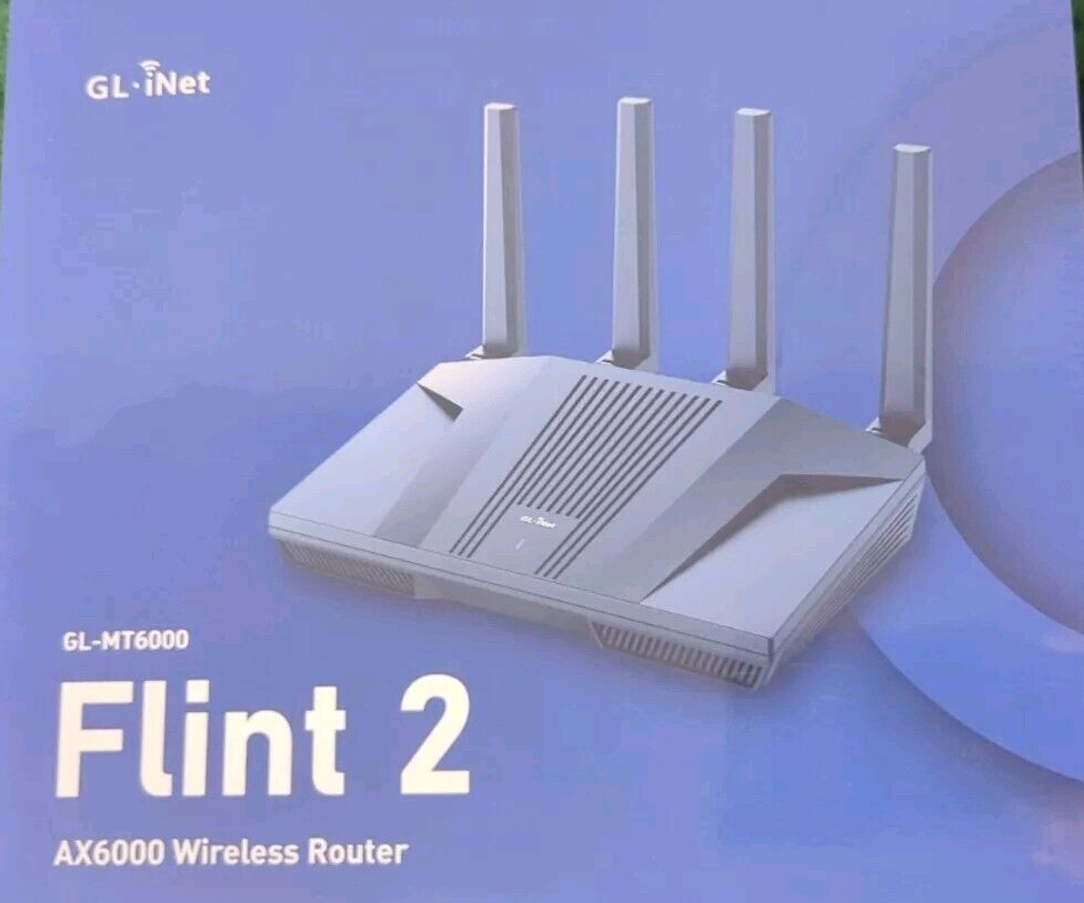 GL.iNet GL-MT6000(Flint 2) WiFi ルーター Wi-Fi 6 AX6000 High-Performance Home Router with Blazing