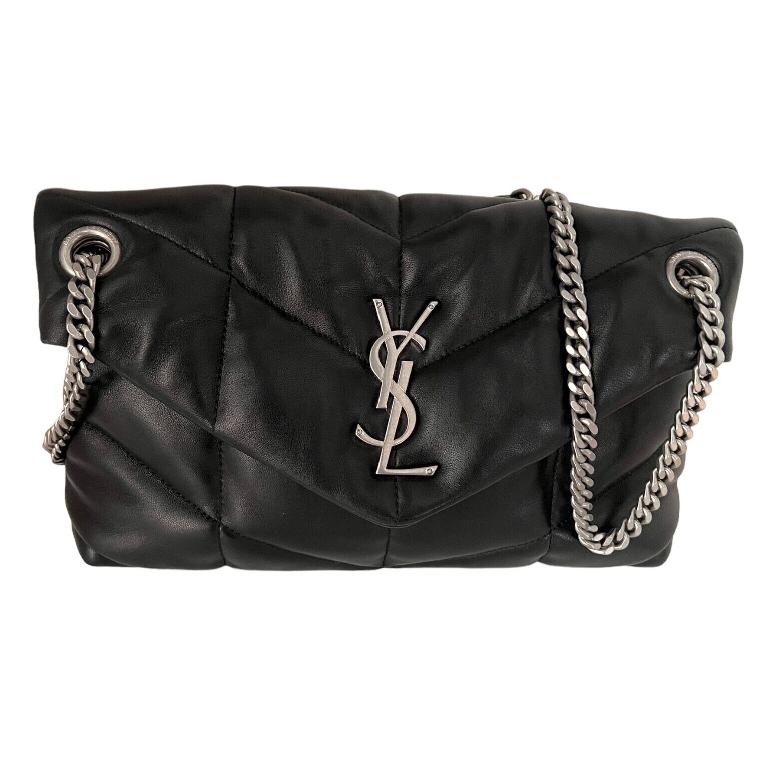 Yves Saint Laurent Quilted Lambskin Small Loulou … - image 22