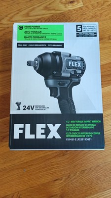 New FLEX 24V Brushless 1/2-in Impact Wrench 750 FT-LBS Torque FX1451-Z Tool Only