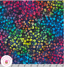 Kaufman TOTALLY TROPICAL Artisan Batiks 19467 205 Floral LUNN Quilt Fabric