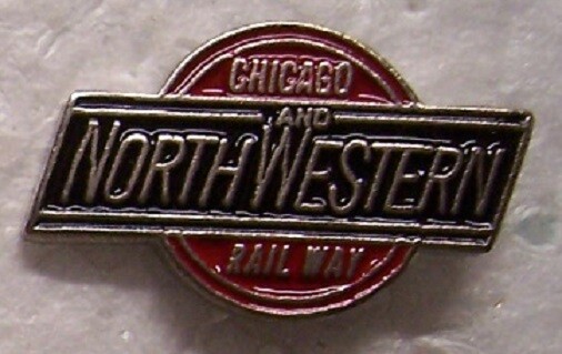 Chicago & North Western Railroad Logo Hat Pin - Vintage Model Train Sign