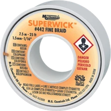 MG Chemicals 442 (#2) 25 Foot Length of 0.060" (1.5mm) Width Fine Braid Solder W