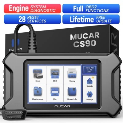 MUCAR CS90 Engine Car Diagnostic Tool OBD2 Scanner 28 Maintenance Reset Services