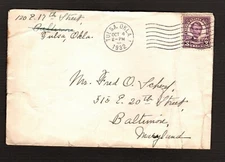 U.S. Postal Cover - Tulsa, Okla - 1932 - Mailed to Fred O. Scherf - with letter