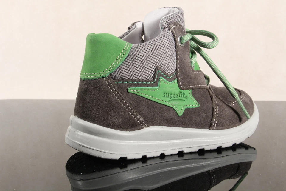 Botas Superfit Boys LL cinza/verde couro palmilha 00324 novas!!! - Imagem 4 de 4