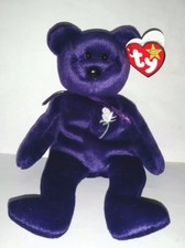 1997 PRINCESS DIANA TY Beanie Baby Teddy Bear - Made With Pe Pellets