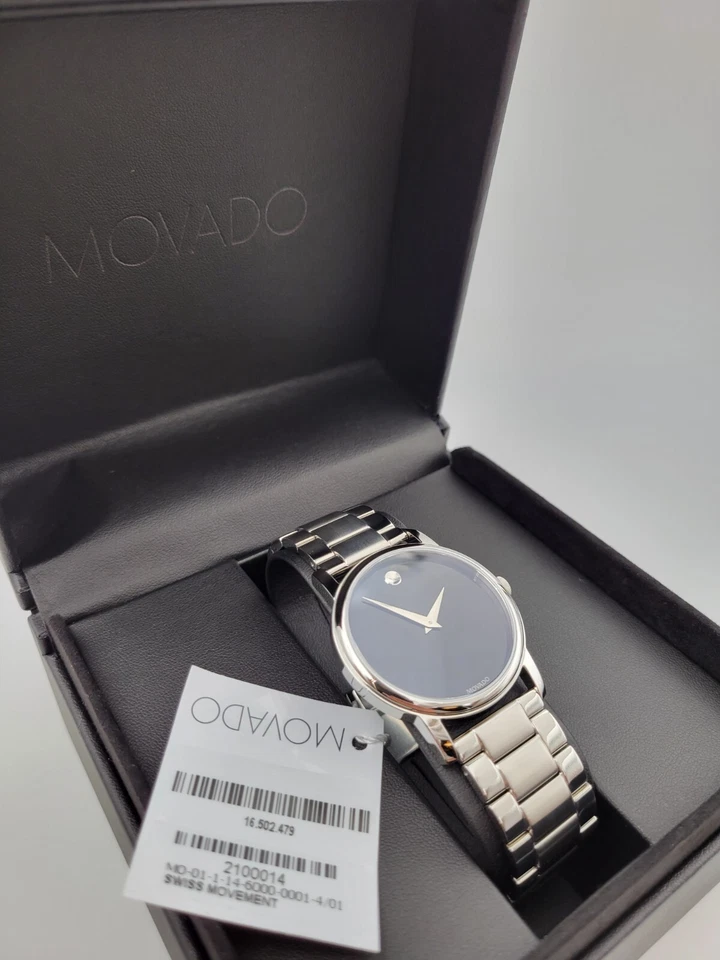 Movado Classic Museum Men’s Black Dial Swiss Quartz Watch - 2100014 ($895 MSRP) - Image 3 of 3