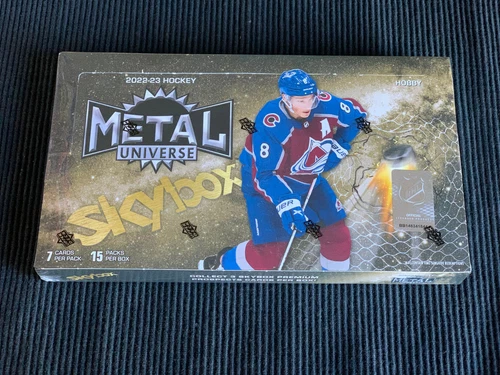 2022/23 UD SKYBOX METAL UNIVERSE HOCKEY SEALED HOBBY BOX  15 PACKS PER BOX !