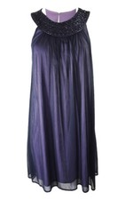 Jessica Howard Purple Sleeveless Embellished Shift Dress 12