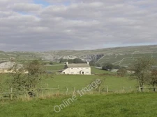 Photo 6x4 Farmstead and Malham Cove Kirkby Malham  c2010