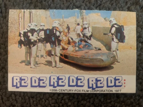 1977 Tip Top Star Wars R2-D2 Space Ice Sticker