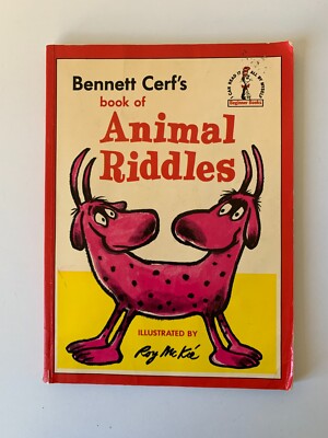 Beginner Book - Bennett Cerf's Book Of Animal Riddles 1965 PB Dr Seuss Reader