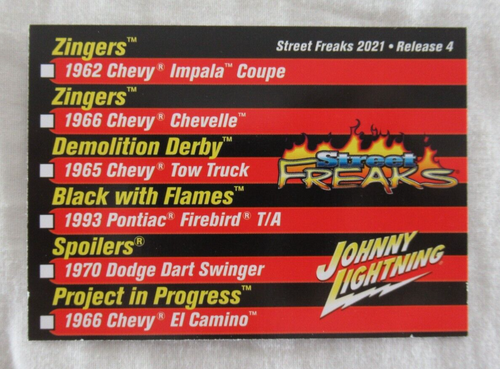 Insertos de tarjetas coleccionables Johnny Lightning '64 Shelby Cobra Daytona y '66 El Camino - Imagen 5 de 5