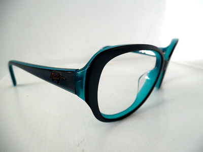 Ladies Maui Jim Swept Away Grey & Turquoise Oval Sunglasses  display picture 3