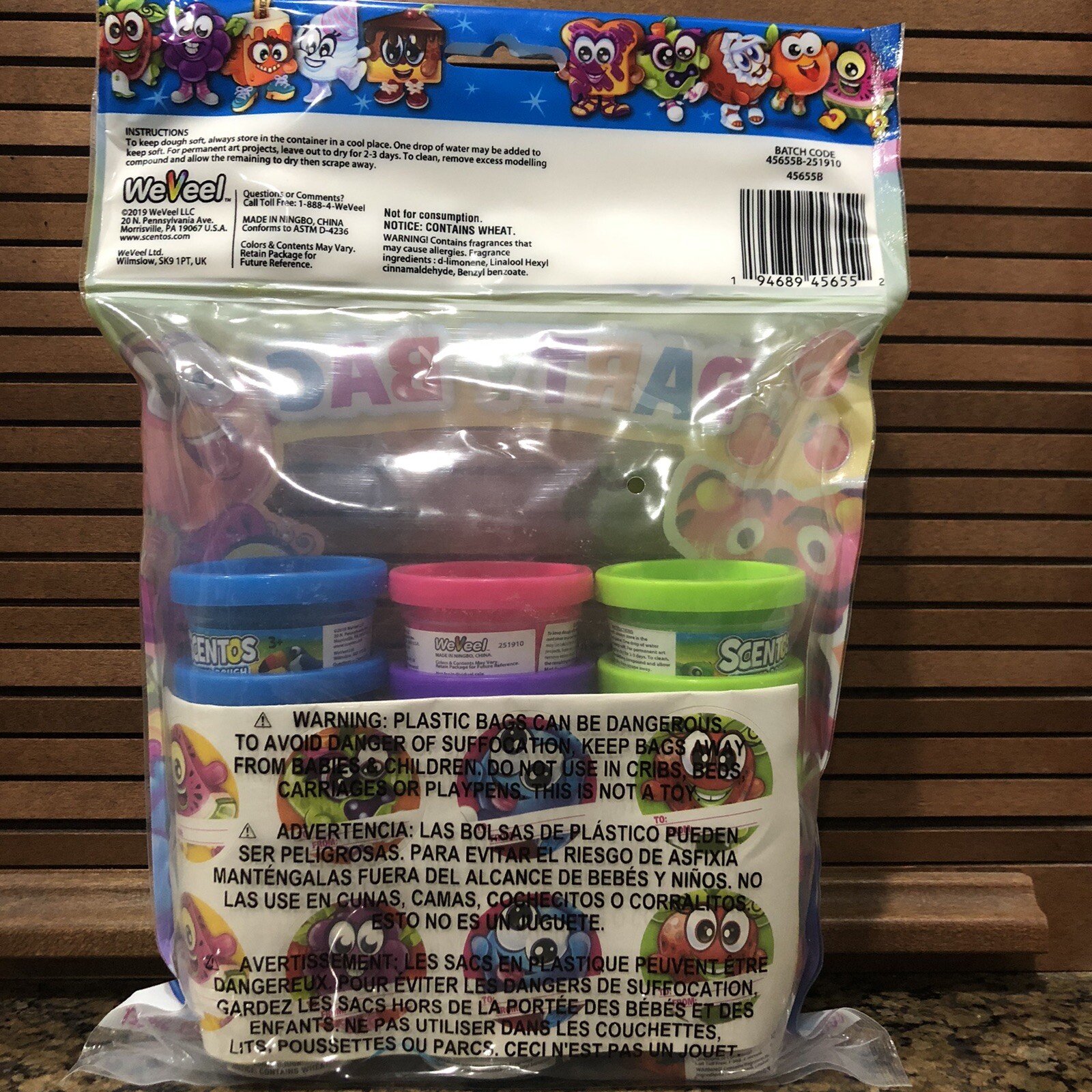 Scentos Scented Dough Party Pack 15 SM Tubs W/Stickers Smells So Good