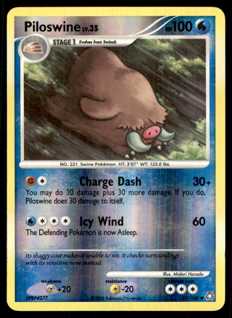 イノムー　e psa8 PILOSWINE-HOLO 2008 Reverse Holo Piloswine Stage 1/Uncommon #69 | eBay