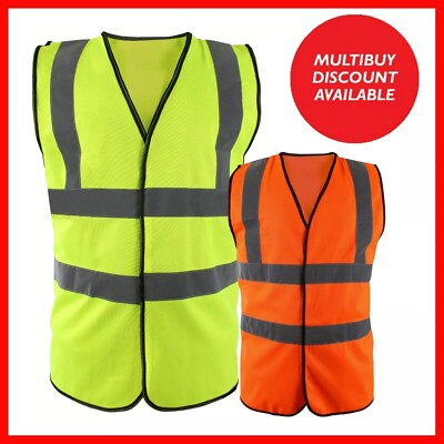 Hi Viz Weste High Vis Sicherheit | GELB ORANGE | EN471 Weste Sichtjacke