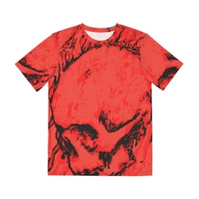 All Over Print T Shirt Retro Style Skateboarding Tee Zombie Skeleton Grunge Band