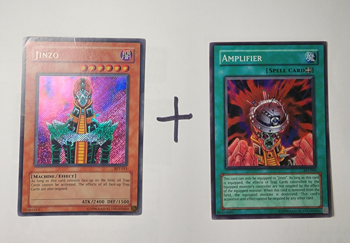 Yugioh Jinzo - BPT-011 - Secret Rare + Amplifier AST-040 | eBay