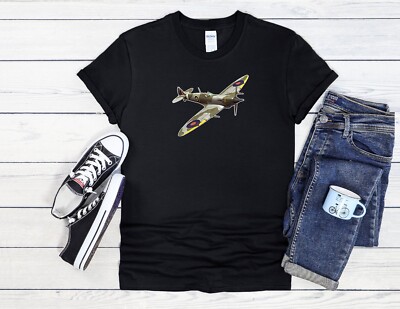 RAF Spitfire Fig T-Shirt Flugzeug Herren Damen Unisex Shirt Hoodie Baseball 4117