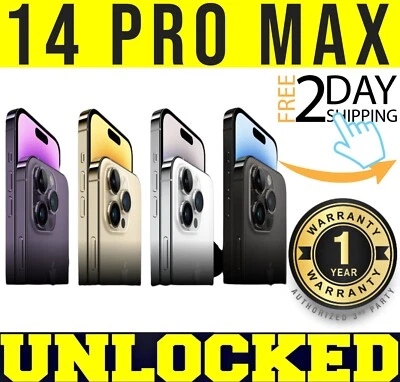APPLE IPHONE 14 PRO MAX 128GB 256GB 512GB 1TB (FACTORY UNLOCKED) COLORS ✤SEALED✤